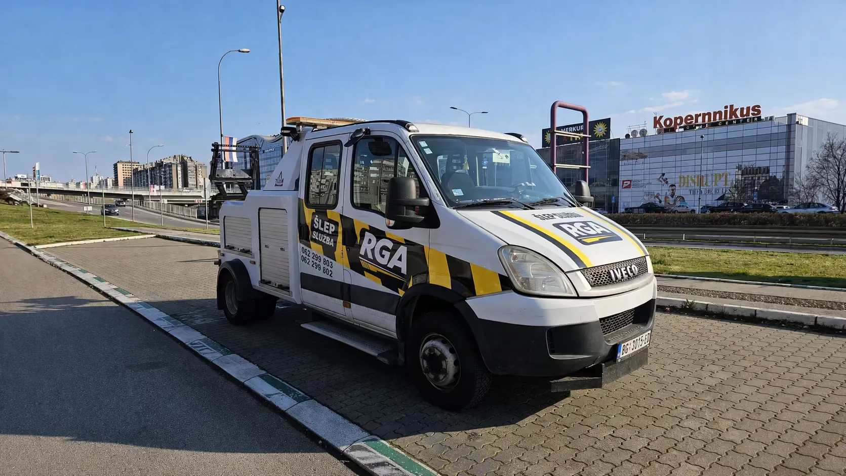 RGA Iveco vozilo tokom intervencije u Beogradu